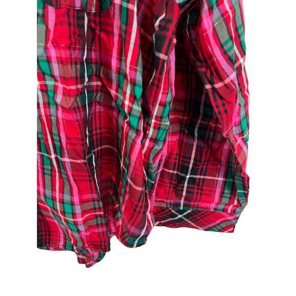 NWT Victoria Secret Plaid Pajama Set Long Sleeve Button Up Cotton Red XL - Picture 7 of 11